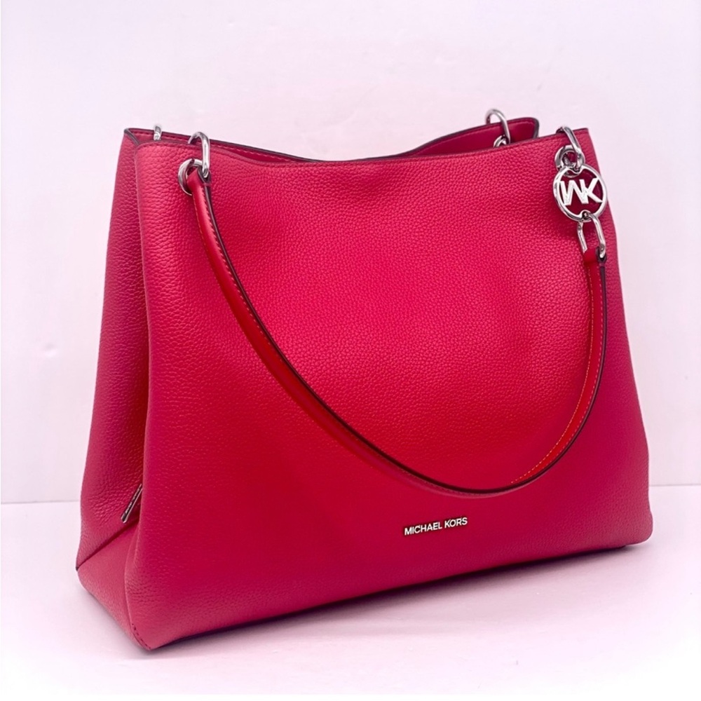 Michael Kors Christina Large Pebbled Leather Shoulder Bag - Picture 2 of 15